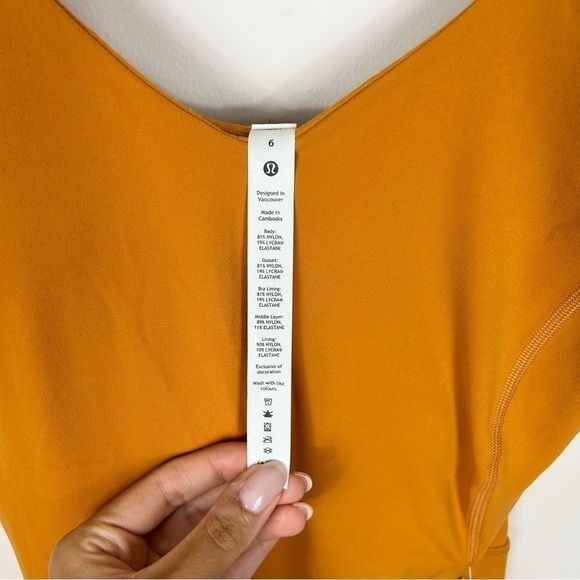 Lululemon Align Onesie 8" Autumn Orange 6 - Picture 6 of 10